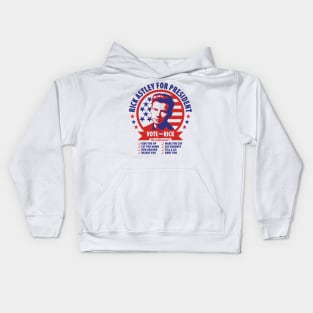 Rick Astley For President Kids Hoodie